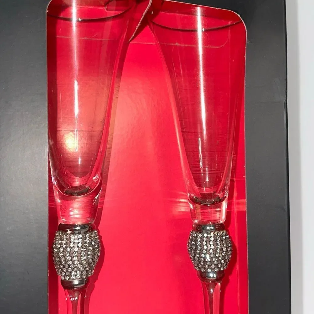 Christian Siriano New York Decorative Champagne Flute Set